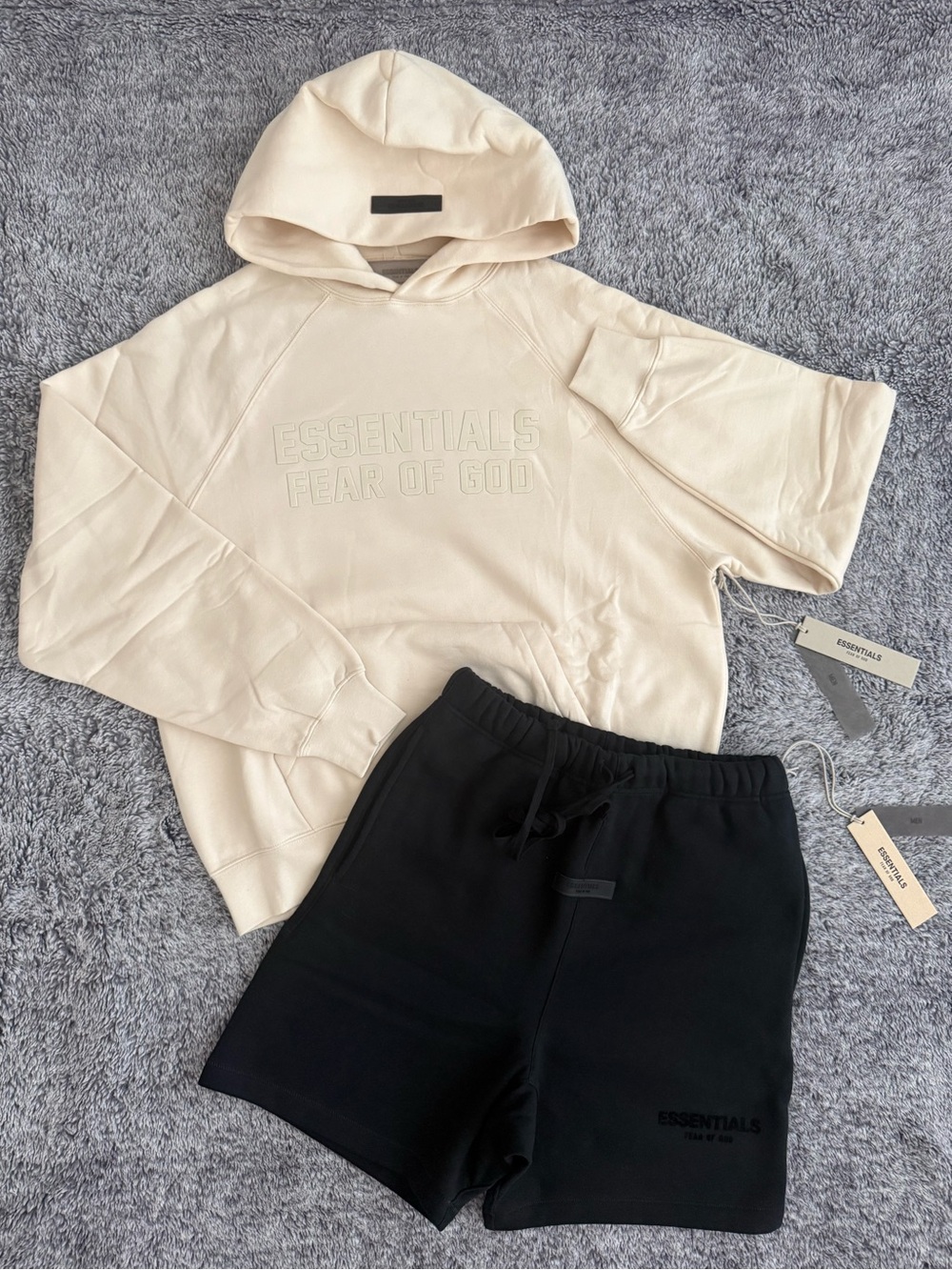 Men’s Fear of God Essentials Bundle, Hoodie & Shorts, Size XS, NWT